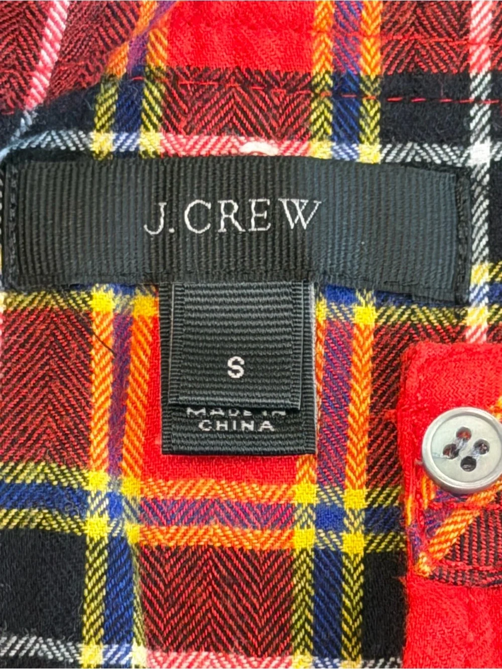 J.Crew Girls Small Red Plaid Ruffle Tunic Top Long Sleeve Holiday Christmas